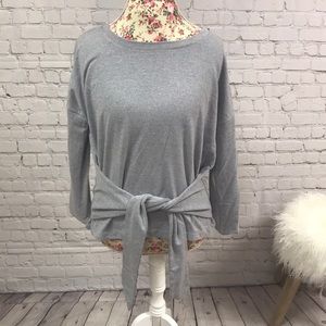 soho New York & Company Tie Front Sweatshirt